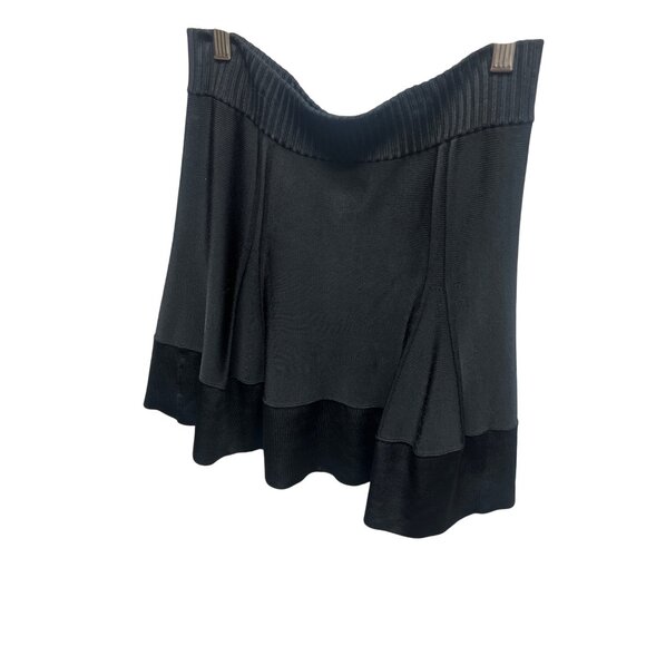 A.L.C. Black Knit Stretch Circle Mini Skirt - Picture 2 of 7